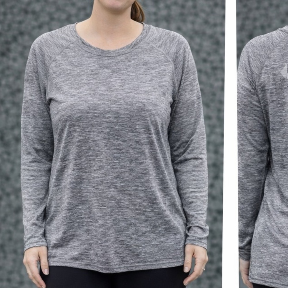 Liberty dri fit Heathered Gray Long Sleeve Tee MEDIUM